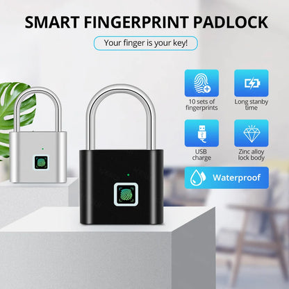Nexyra GuardLock™ Smart Fingerprint Padlock